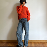 Saida Cable Crew Neck Sweater