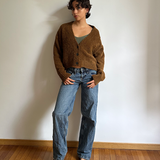 Cardigan sfumato in bouclé Tecla