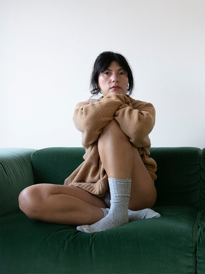 Oversized crew neck women’s sweater