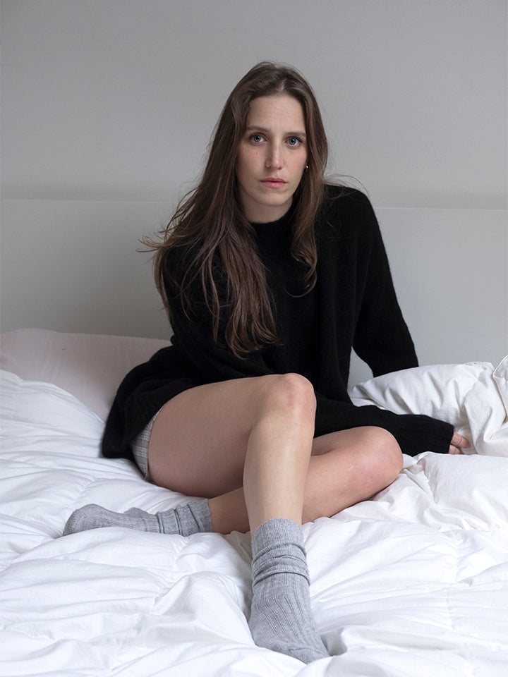 Oversized crew neck women’s sweater