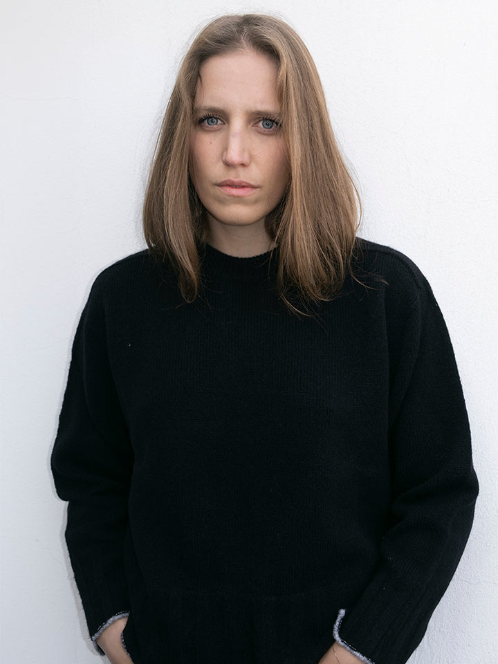 Claudia sweater with contrasting edge