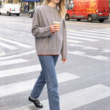 Carlotta Maglione a coste larghe