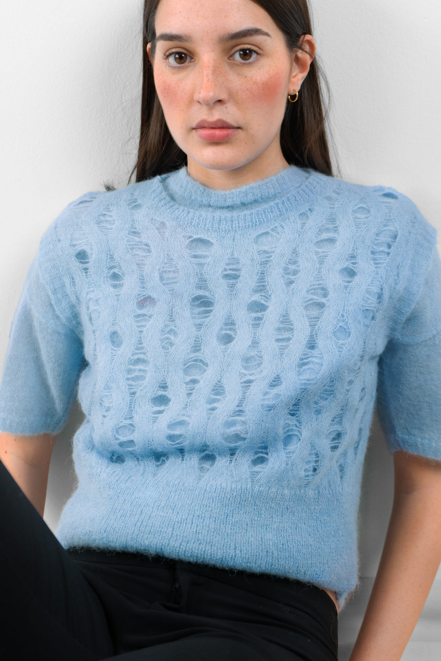 Domenica canotta traforata alpaca