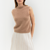 Filippa top smanicato in maglia