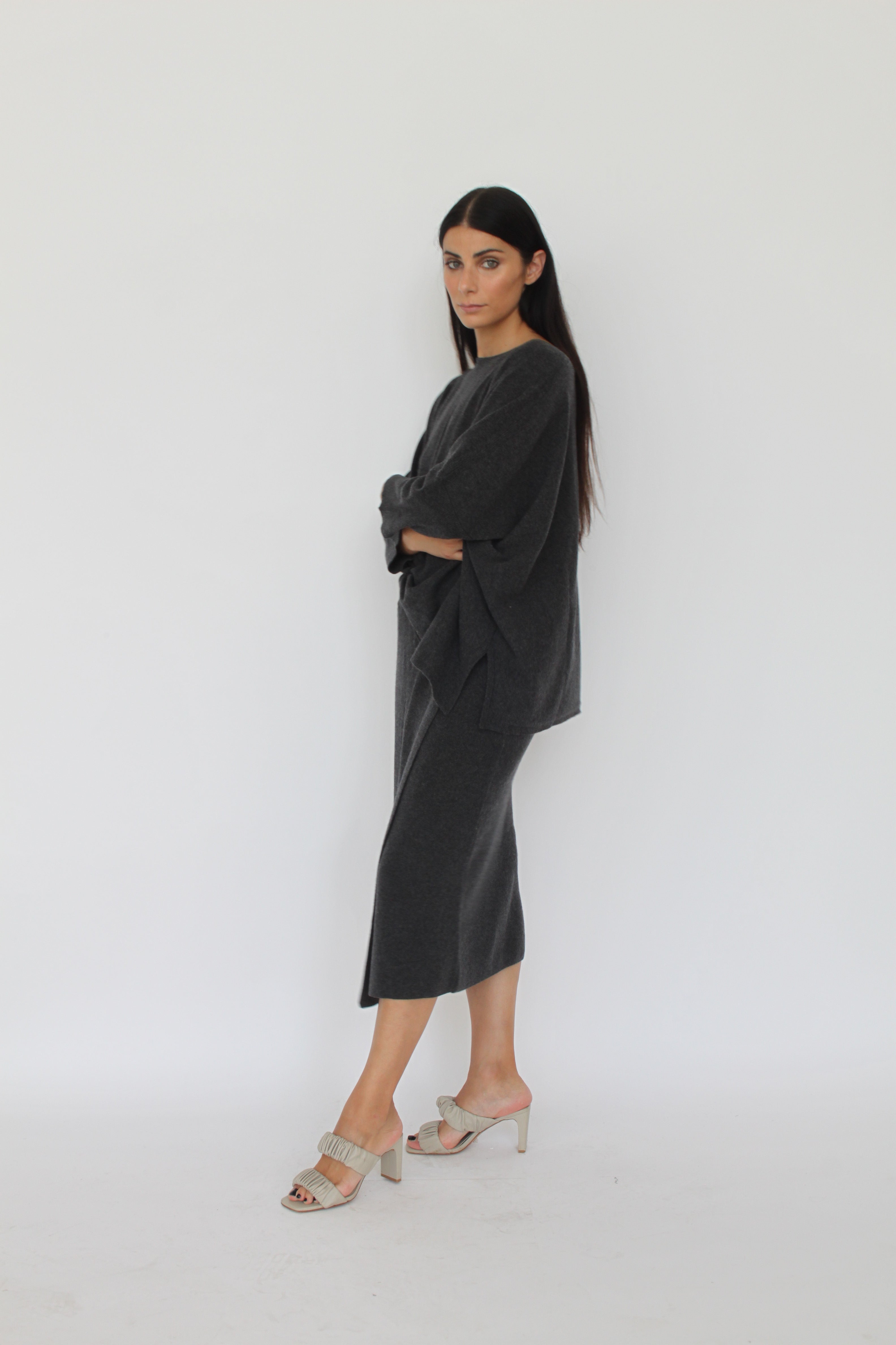 Cashmere blend wrap skirt - Allegra