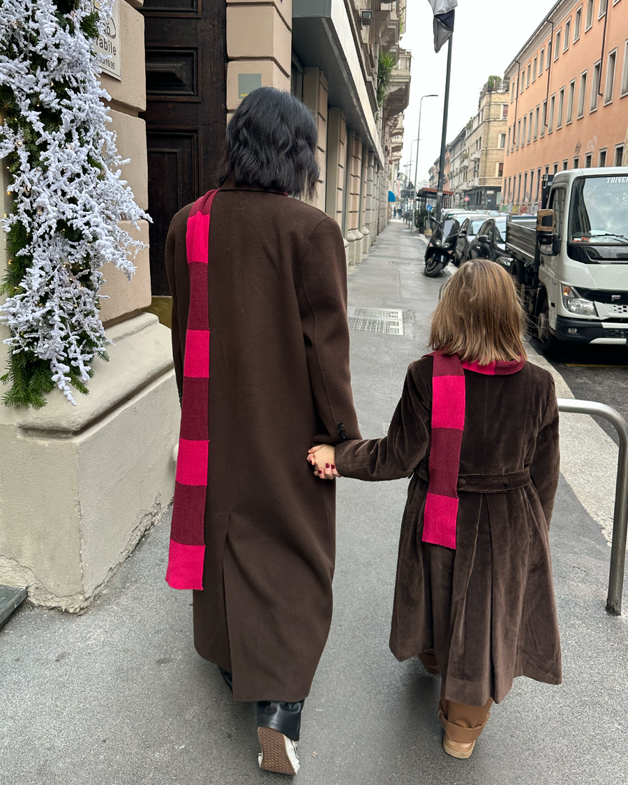 Set sciarpe in lana bicolore - Linda Mamma e Linda Baby
