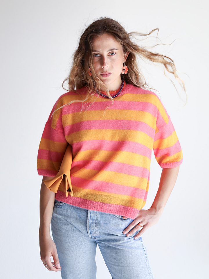 Diletta maglia rigata alpaca