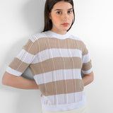 Rosalba maglia rigata costine