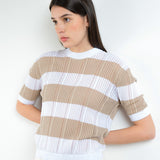 Rosalba maglia rigata costine