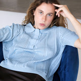 Rosanna openwork polo with buttons