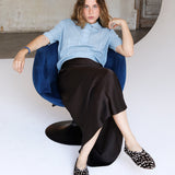 Rosanna openwork polo with buttons