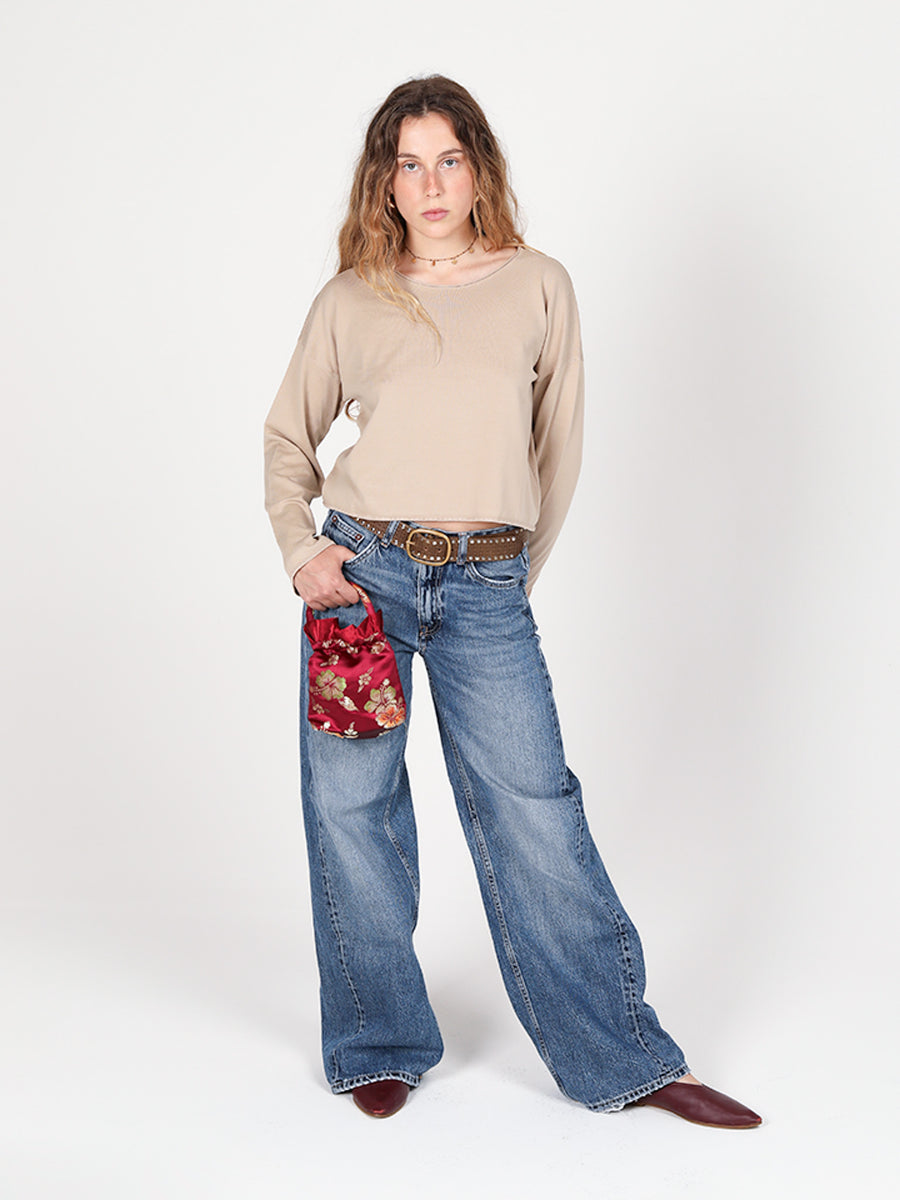 Rosaria maglia rasata cotone