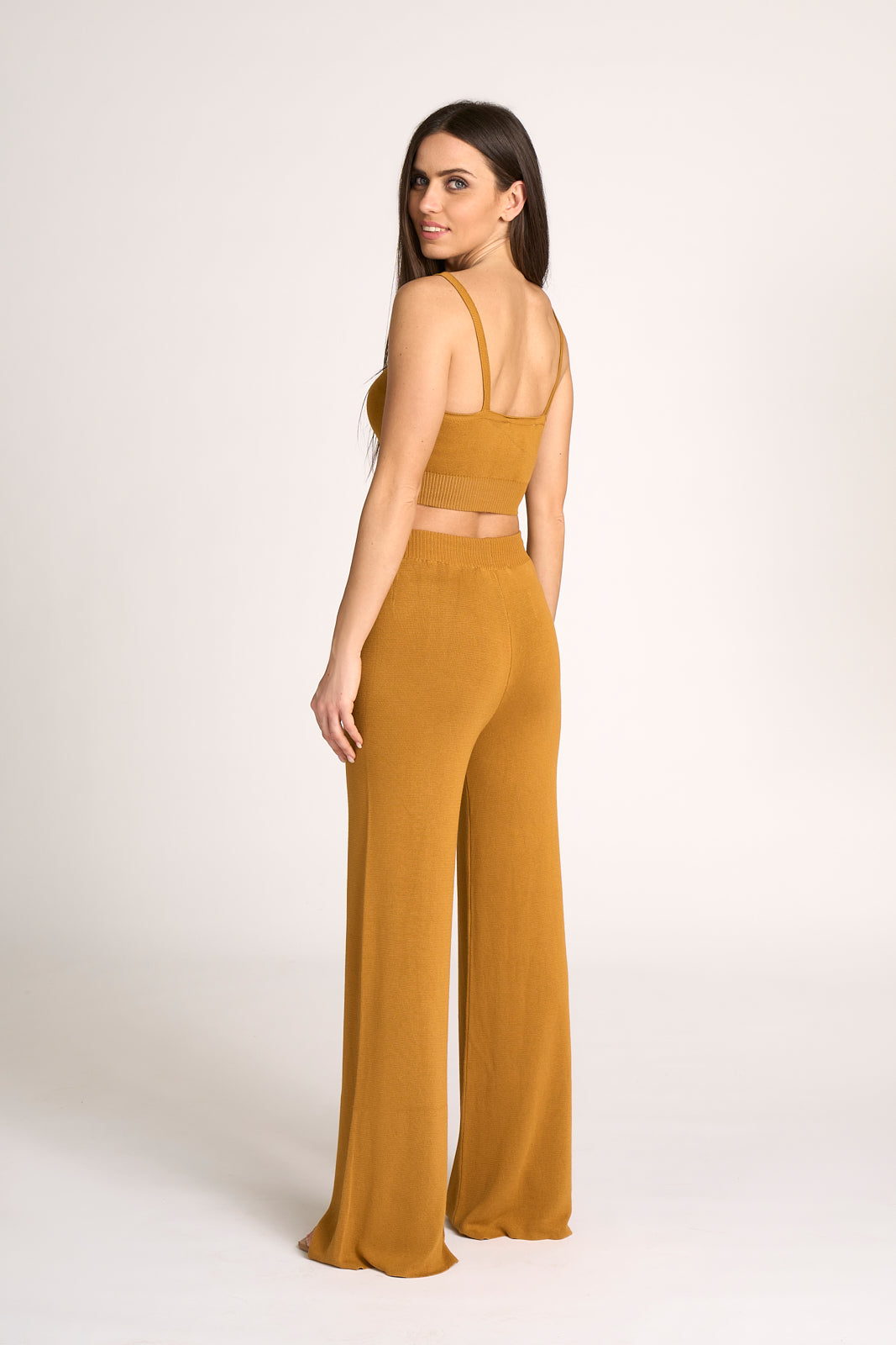 High-waisted knitted trousers - Camilla